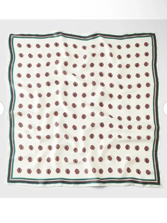 Universal Thread Cream Floral Dot Pattern Square Scarf - Picture 3 of 11